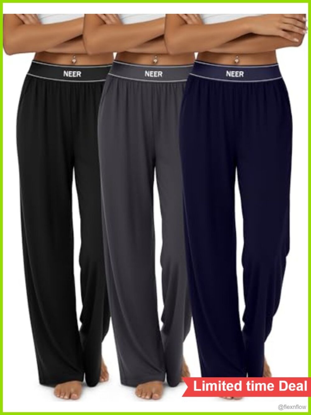 Women's Cotton Wide Leg Sweatpants High Waist Pants